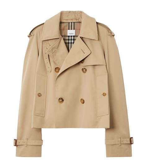 burberry pippa cropped gabardine jacket|Burberry cropped trench coat.